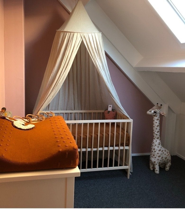 Jollein Klamboe voor babybedje - Beige, Jollein, Zo goed als nieuw, Klamboe, Ophalen