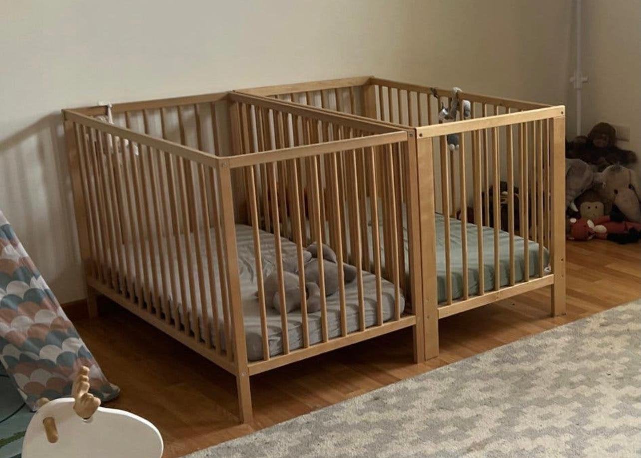 Ikea ledikanten inclusief matras verkoop per stuk, Ophalen, Zo goed als nieuw, Wieg