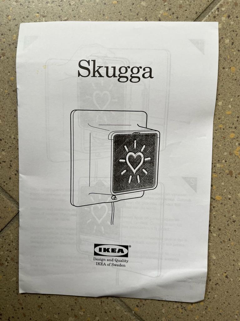 Te koop Skugga Wandlamp Ikea, Ophalen of Verzenden, Zo goed als nieuw, Kunststof
