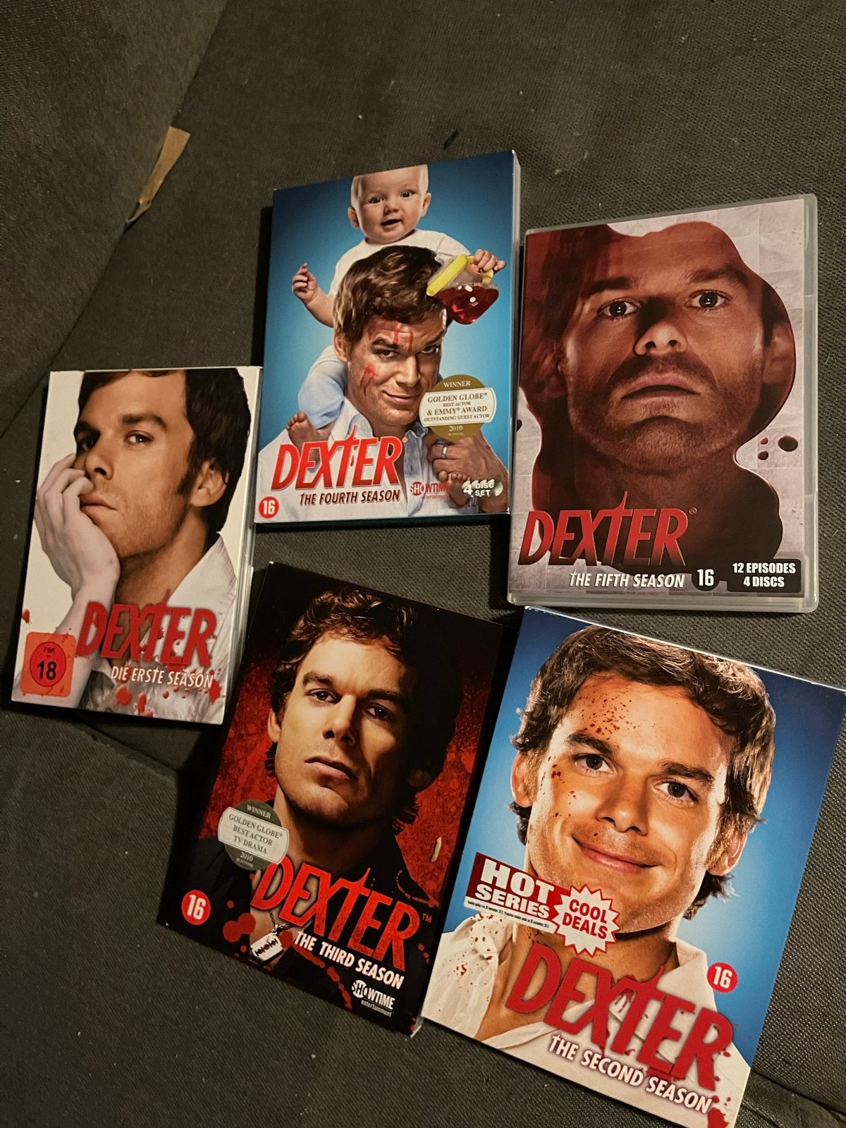 Dexter DVD Boxset Seizoen 1-5 - Thriller Serie, Gebruikt, Vanaf 16 jaar, Boxset, Actiethriller