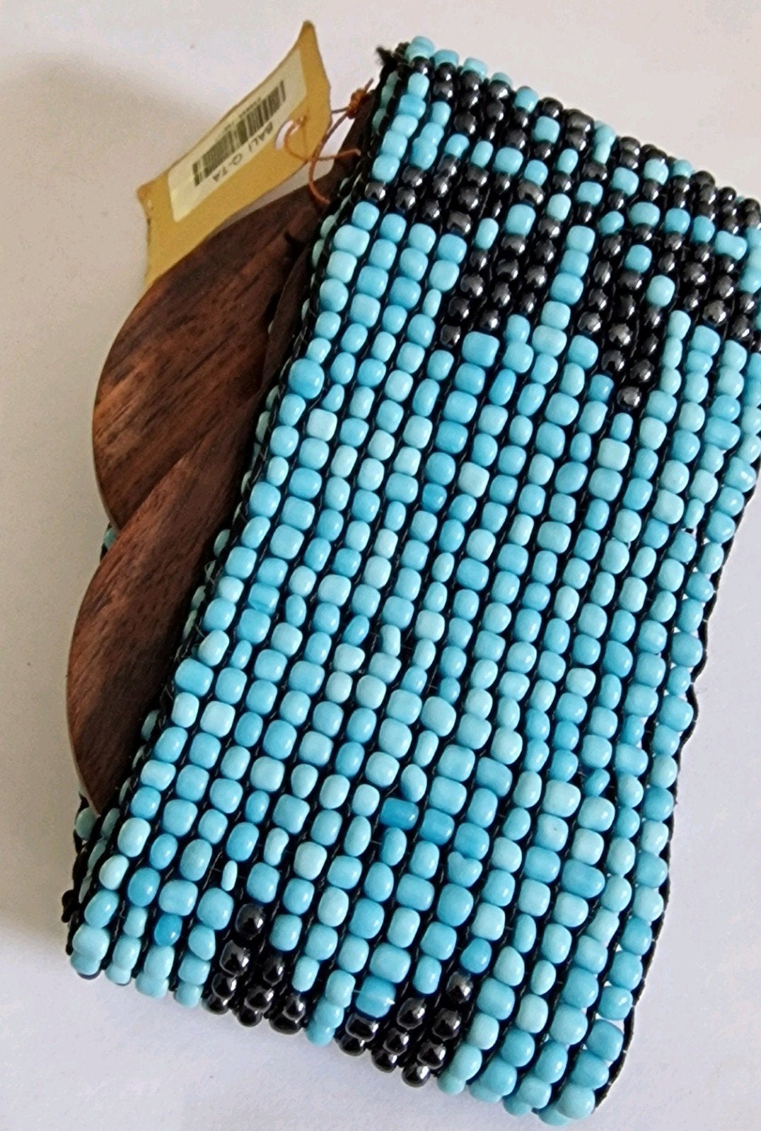 Bali kralen riem/balie in turquoise en zwart, Ophalen of Verzenden, Nieuw, 80 tot 90 cm
