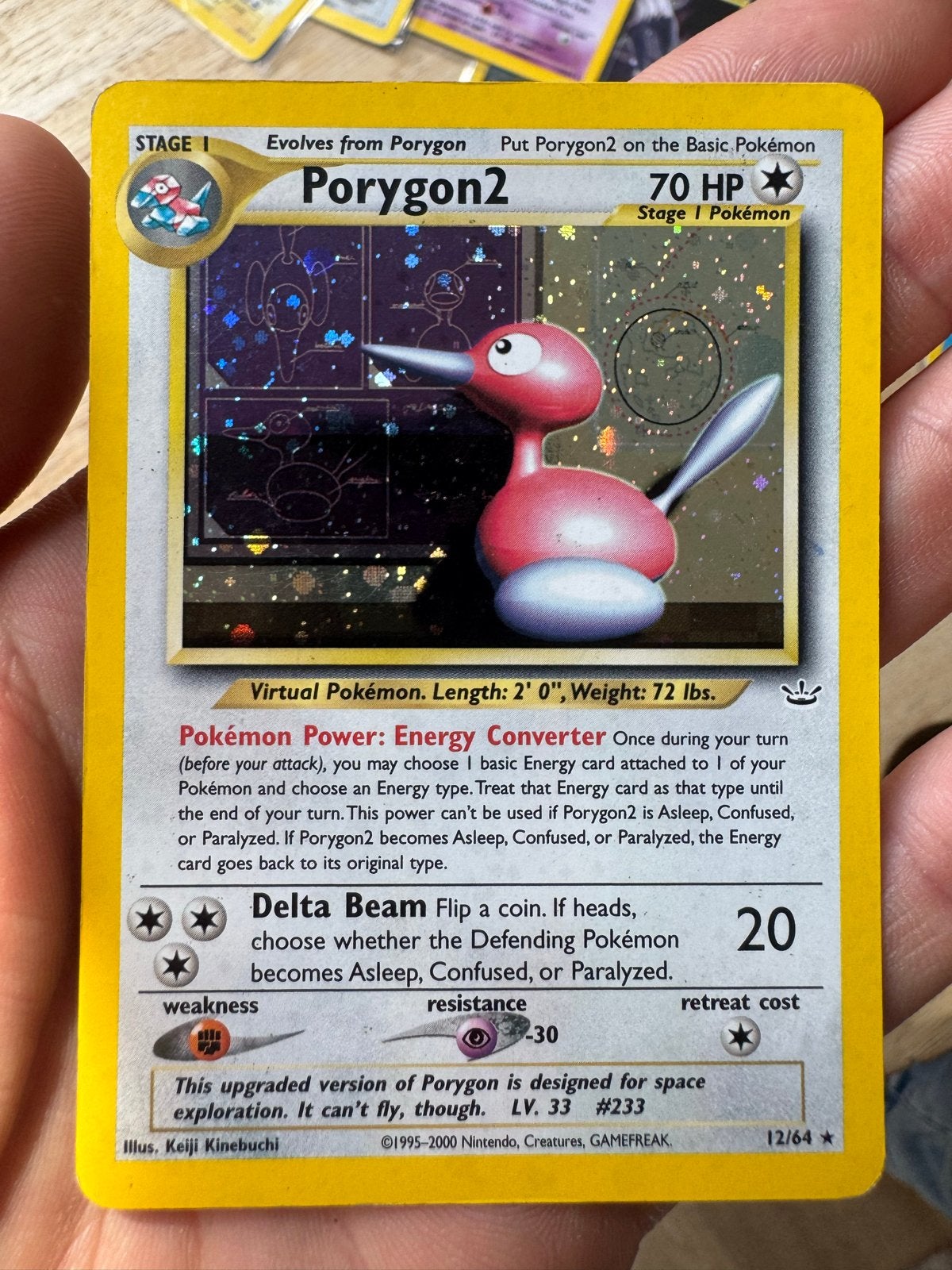 Porygon2 Pokémon kaart - Neo Revelation 12/64 Holografisch, Ophalen of Verzenden, Losse kaart, Foil