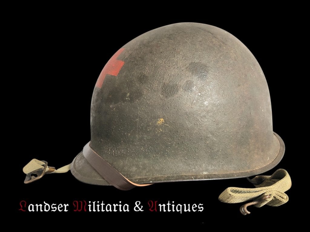 US Army WW2 M1 Red Cross swivel bale helm, Ophalen, Amerika