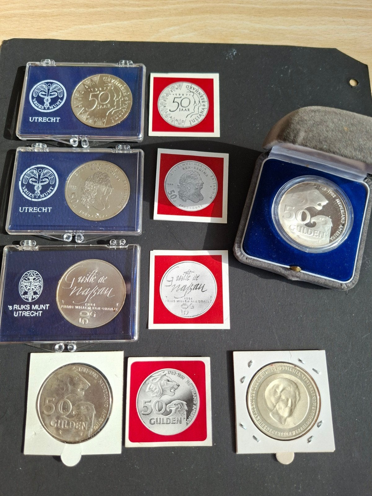 BEATRIX 6X 50 GULDEN PROOF-FDC-UNC  WEEKEND PRIJS, Postzegels en Munten, Koningin Beatrix, Zilver, 50 gulden, Verzenden