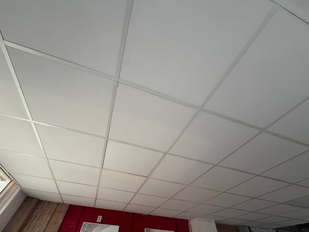 Systeemplafond ca 60 platen 50x50 inclusief bevestigingrails, Doe-het-zelf en Verbouw, Platen en Panelen, Ophalen, Gebruikt, Overige materialen
