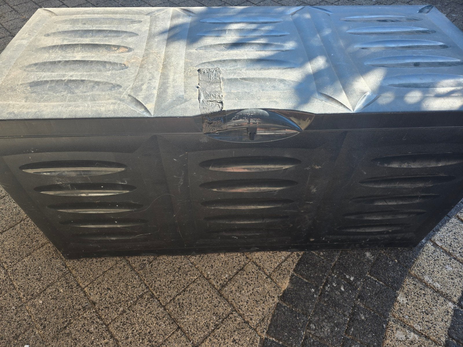 Grote kunststof opbergbox voor buiten, Ophalen, Kunststof, 100 tot 150 cm