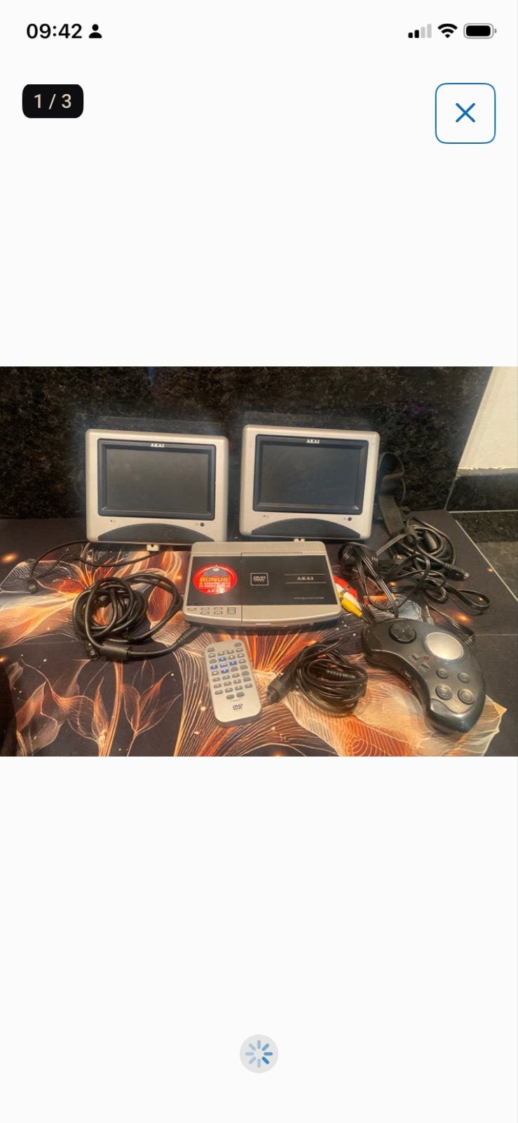 Akai Portable DVD Speler Set met Schermen en Games, Ophalen, Overige merken, Gebruikt
