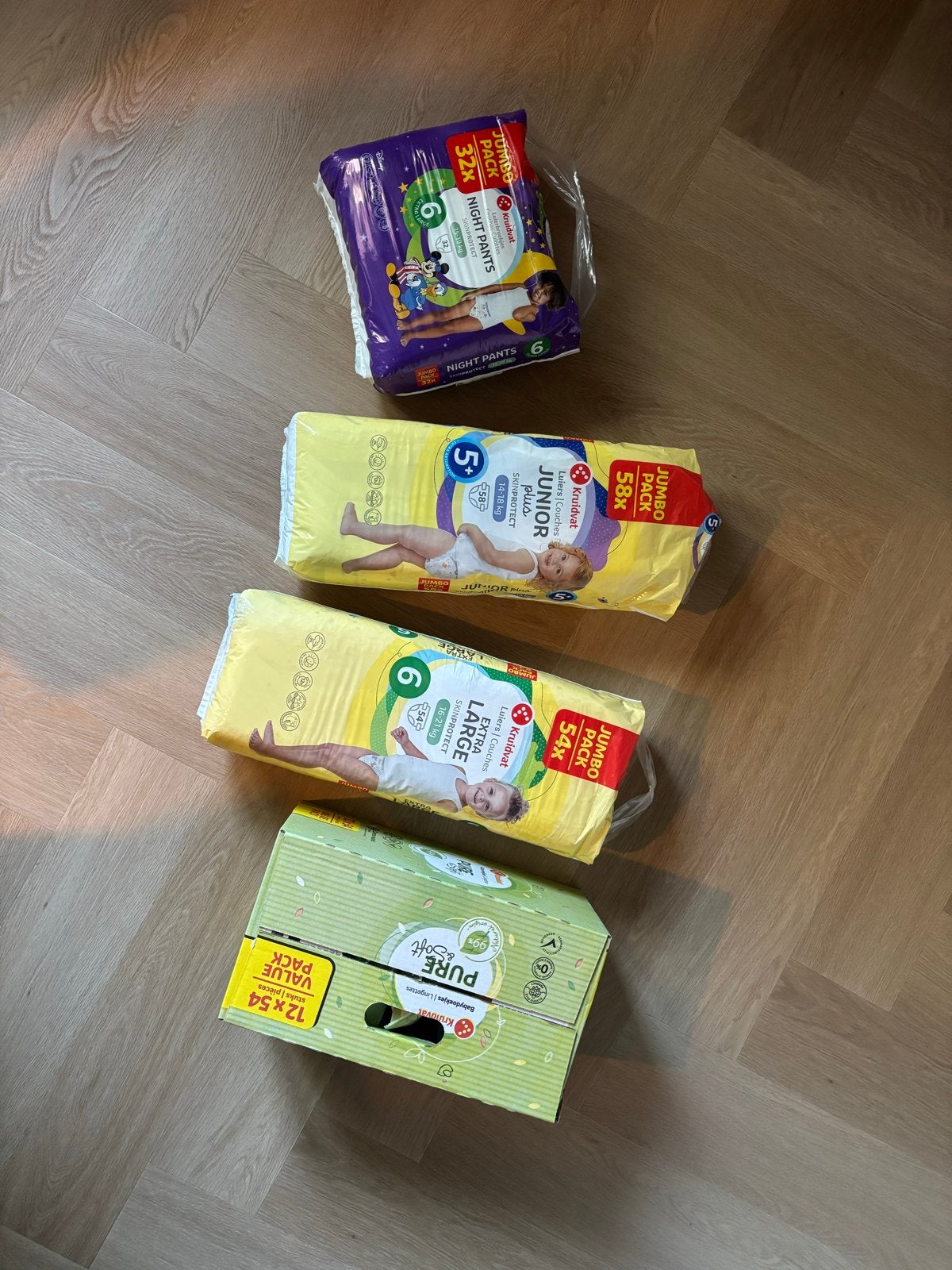 Kruidvat luiers en billendoekjes - Diverse maten, Ophalen, Nieuw