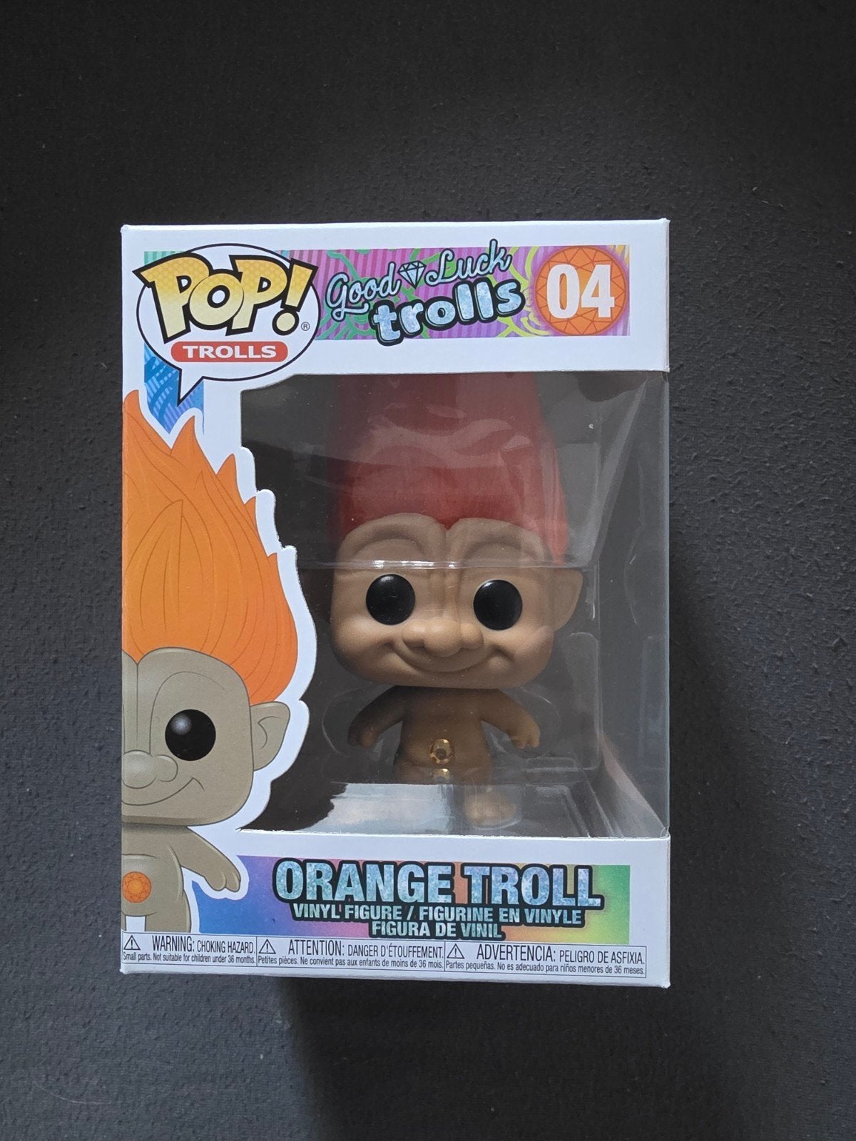 Funko Pop! Good Luck Trolls 04 Orange Troll Vinyl Figuur, Ophalen of Verzenden, Zo goed als nieuw