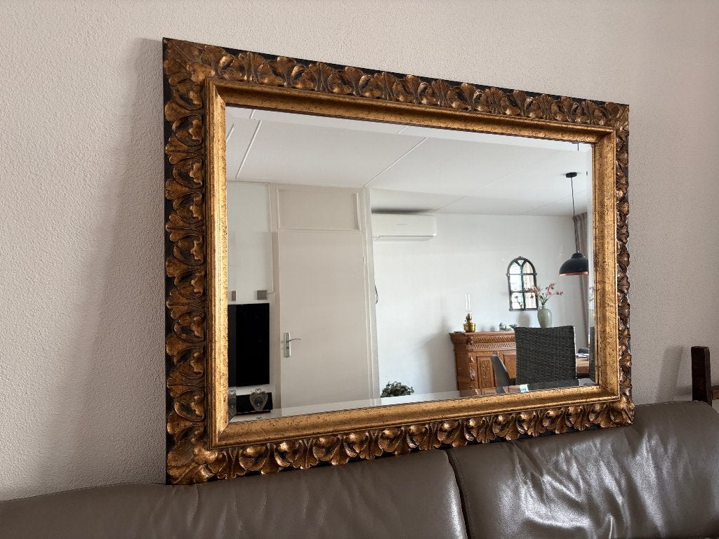 Barok facet geslepen spiegel, Ophalen, Rechthoekig, 100 tot 150 cm, Minder dan 100 cm