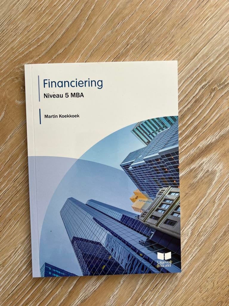 Financiering Niveau 5 MBA - Martin Koekkoek, Boeken, Ophalen of Verzenden, Nieuw, Geld en Beleggen