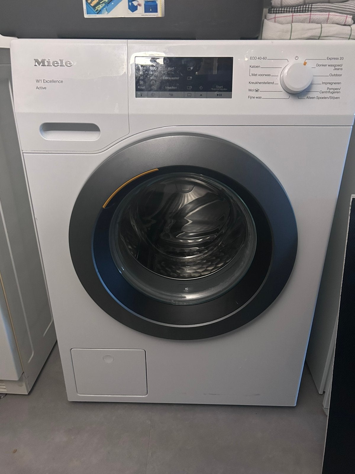 Miele wasmachine W1 Excellence Active, Ophalen, Gebruikt, Handwasprogramma, Voorlader