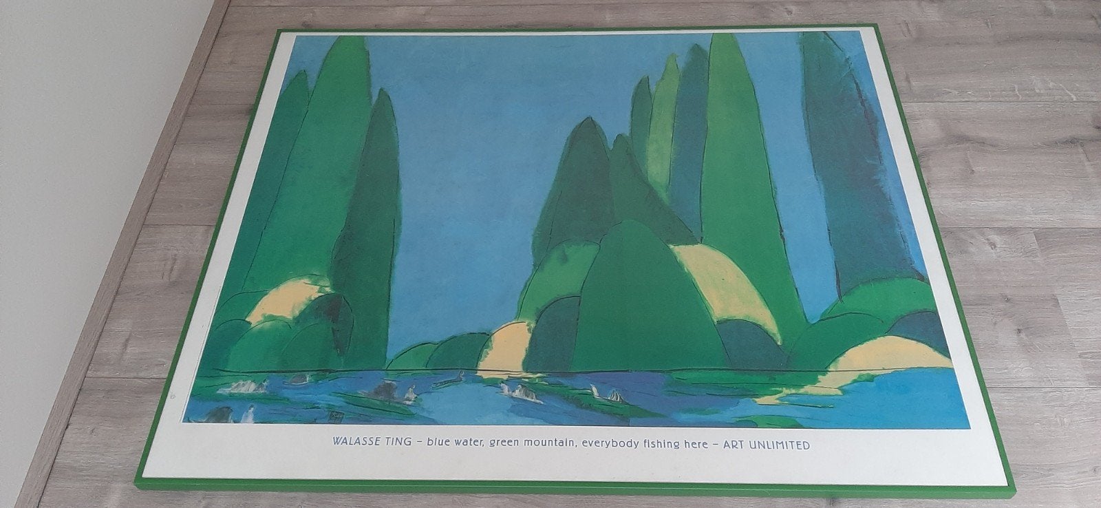 Walasse Ting Schilderij Blue Water, Green Mountain, Ophalen