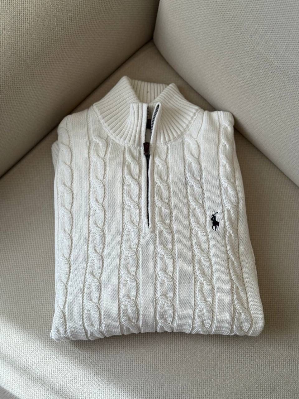 Ralph Lauren trui met rits - beige, Verzenden, Nieuw, Maat 48/50 (M), Beige