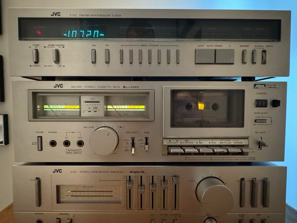JVC Stereo Set: Tuner, Cassettedeck & Versterker, Ophalen, Gebruikt, Losse componenten, Cassettedeck