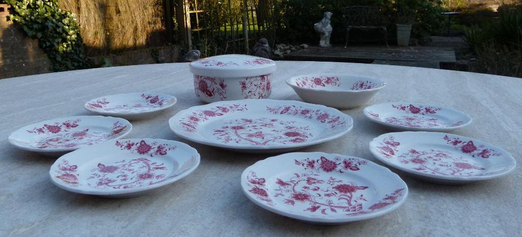 Stoer Roze Bloemen Presenteer / Serveer set KADO TIP, Nieuw, Ophalen of Verzenden, Bord(en), Wedgwood