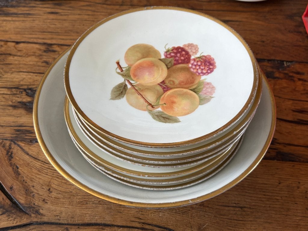 Schlaggenwald dessertbordjes en fruitschaal, Antiek en Kunst, Ophalen of Verzenden