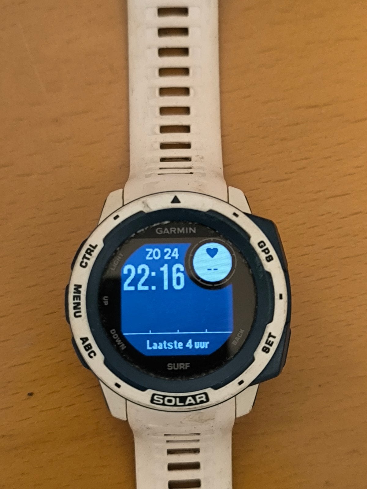 Garmin Instinct Solar Surf, Verzenden, Wit, Zo goed als nieuw, Garmin Instinct