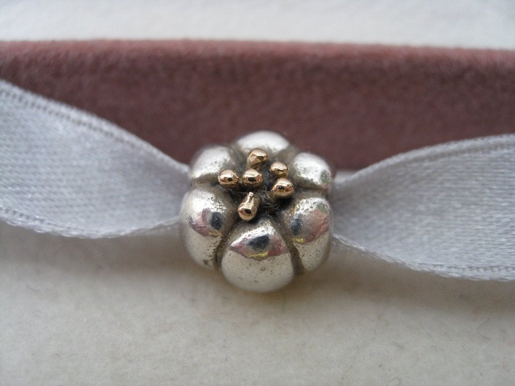 Pandora Bloem met Goud, Ophalen of Verzenden, Zo goed als nieuw, Zilver, Pandora