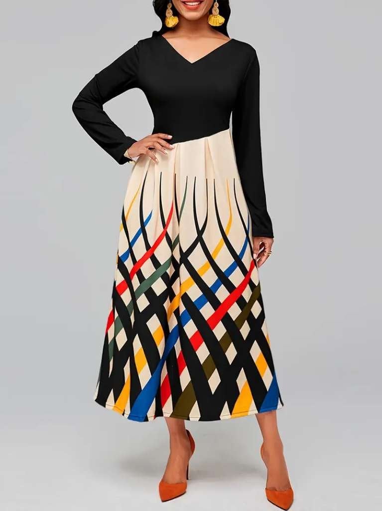 Misslook zwierige maxi jurk XXL/44-46 asymmetrische taille, Kleding | Dames, Maat 42/44 (L), Zo goed als nieuw, Misslook, Onder de knie