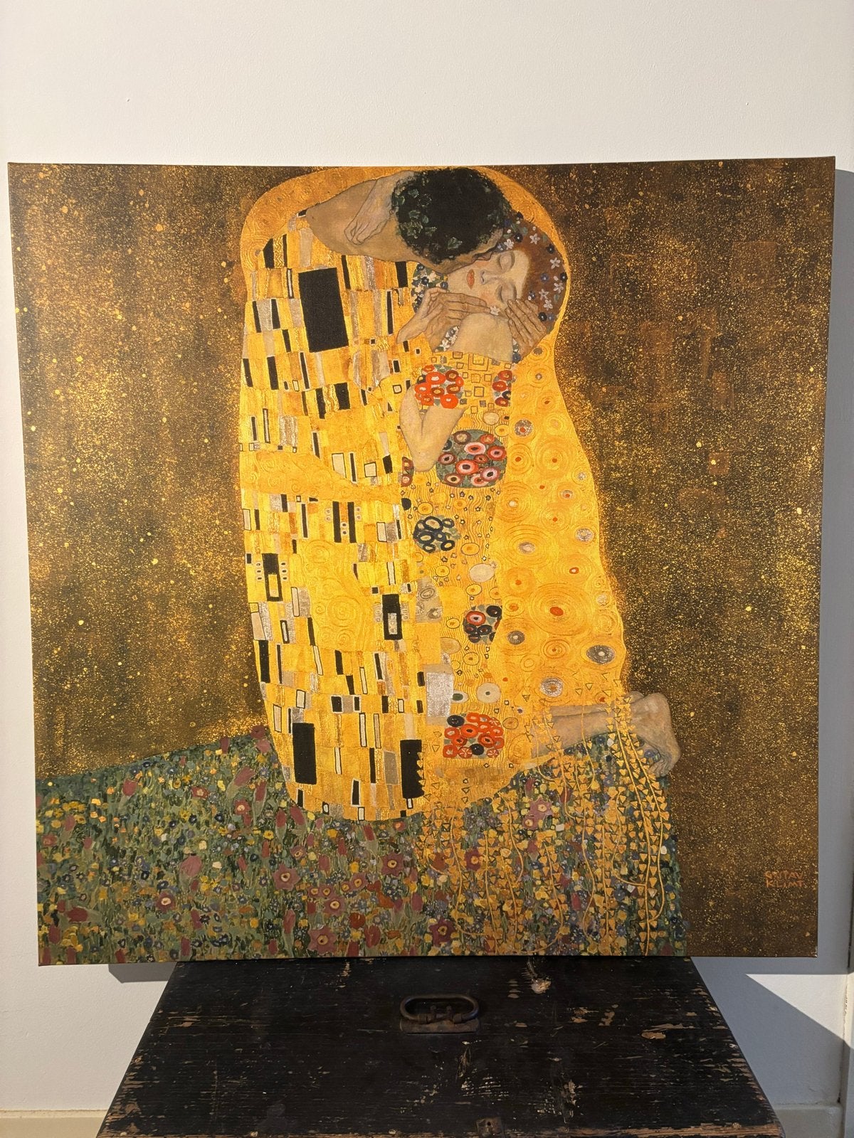IKEA PJÄTTERYD "De Kus" Gustav Klimt Canvas 90x90 cm, Ophalen