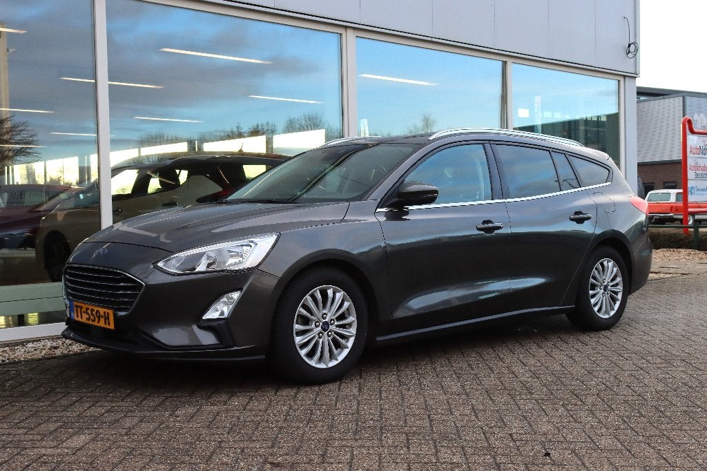 Ford Focus Wagon 1.0i 125pk Titanium Business model 2019, Zwart, 1283 kg, Origineel Nederlands, 66 €/maand