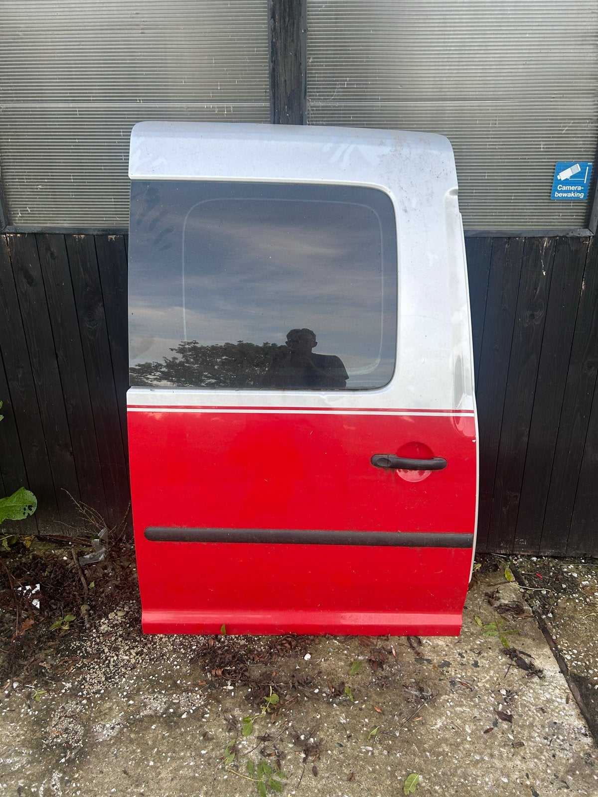Volkswagen Caddy mk 3 Schuifdeur Rechts Achter (Rood/Wit), Auto-onderdelen, Ophalen, Gebruikt, Achter, Volkswagen