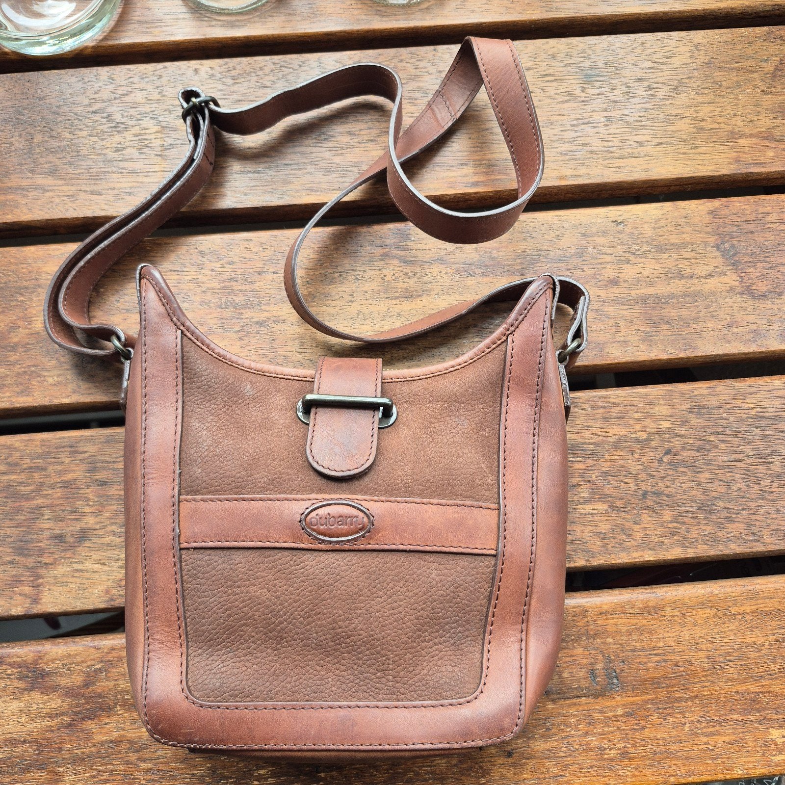 Dubarry of Ireland elegante damestas met schouderband bruin, Ophalen of Verzenden, Zo goed als nieuw, Bruin, Handtas