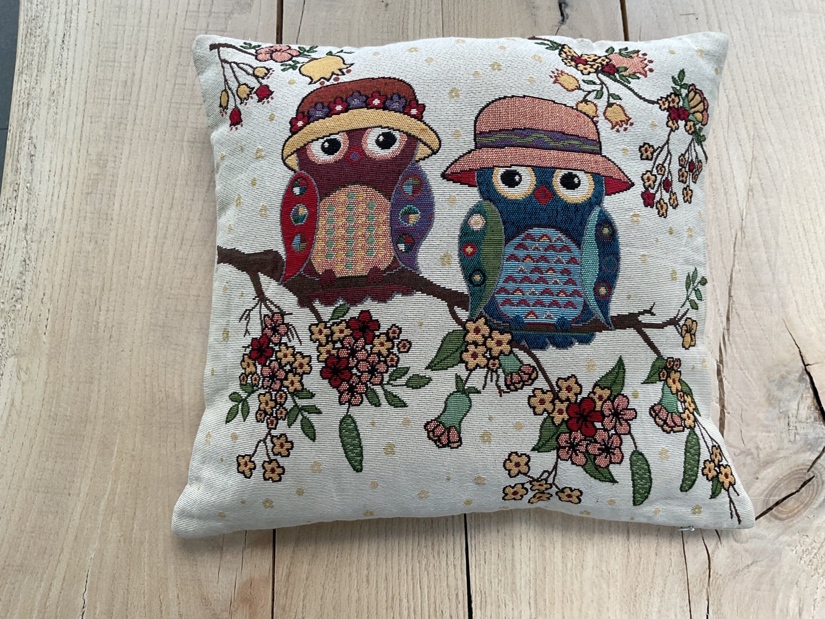 KUSSEN MET UILENDECORATIE, Huis en Inrichting, Woonaccessoires | Kussens, Ophalen of Verzenden, Zo goed als nieuw
