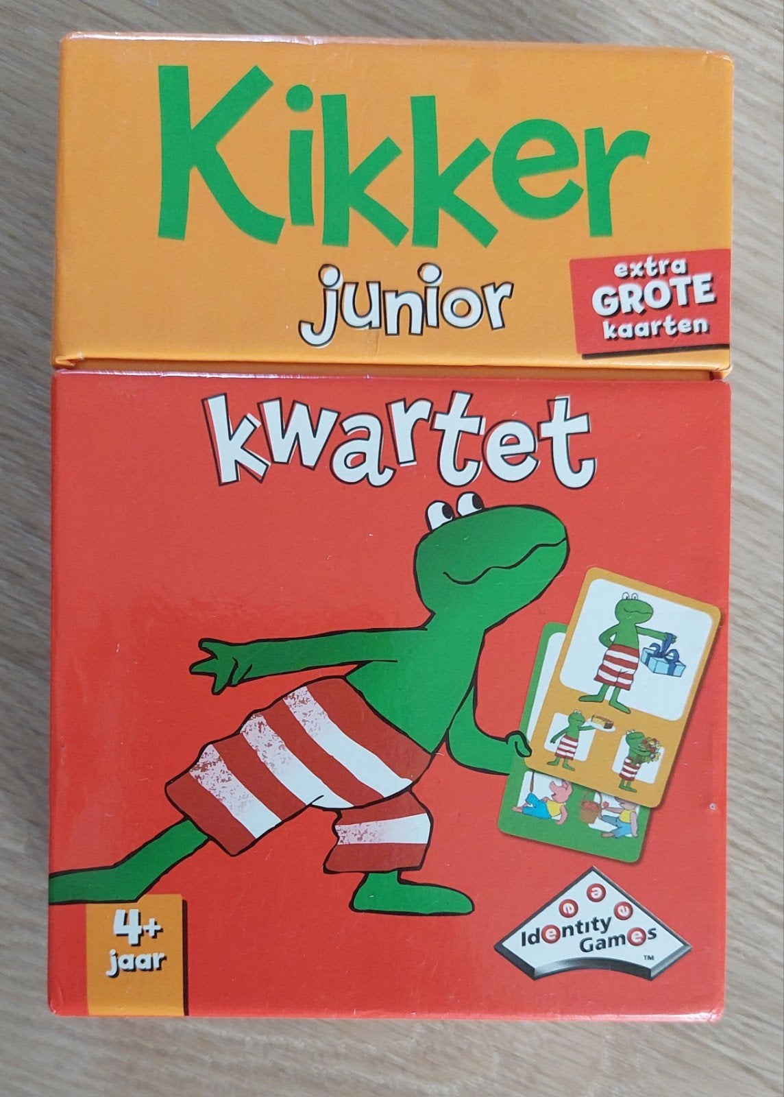 Kikker Junior Kwartet - Extra Grote Kaarten, Drie of vier spelers, Ophalen of Verzenden, Gebruikt, Identity Games
