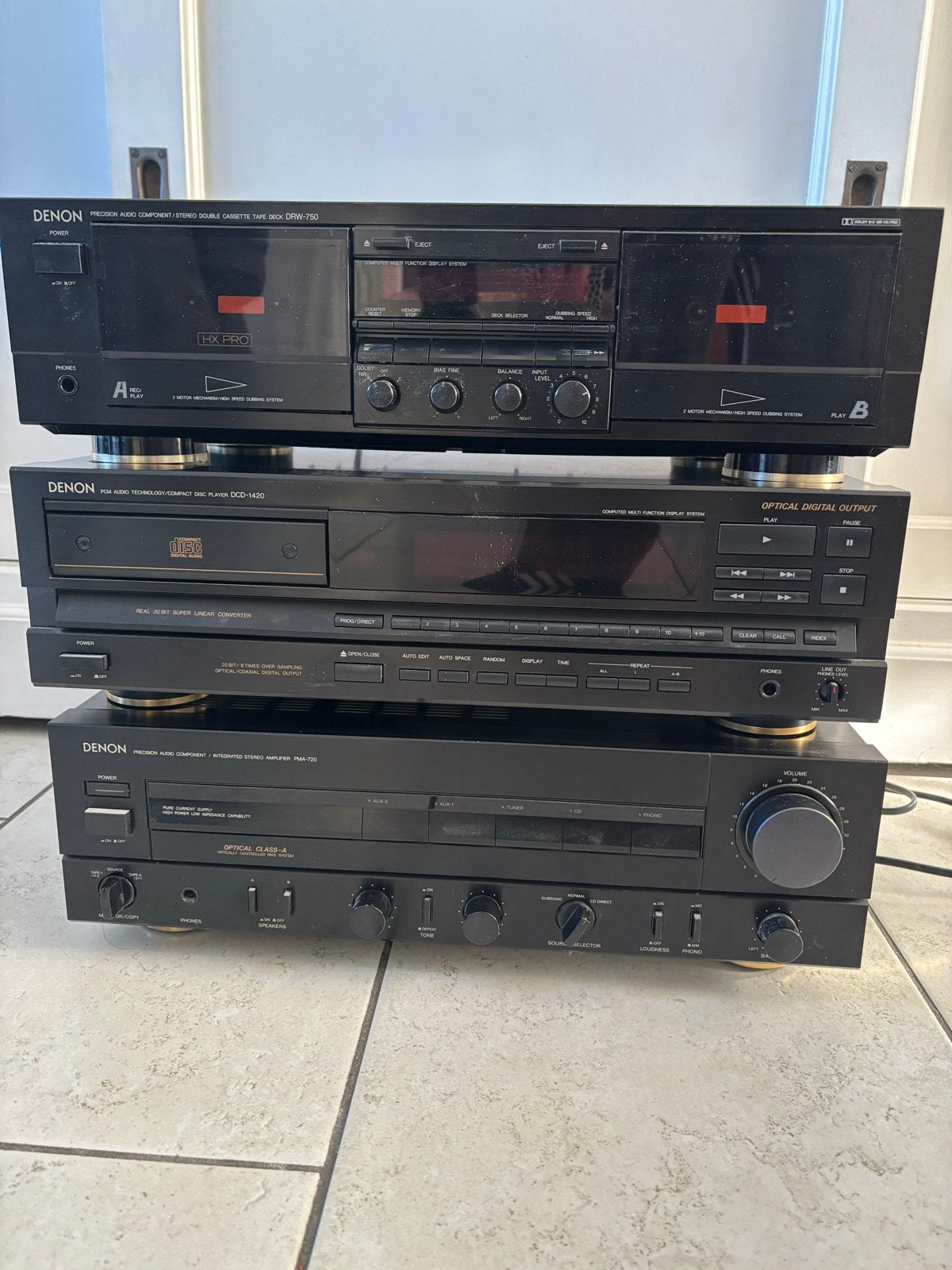 Denon Hifi Set: Cassettedeck, CD-speler, Versterker, Ophalen, Gebruikt, Cassettedeck, Denon