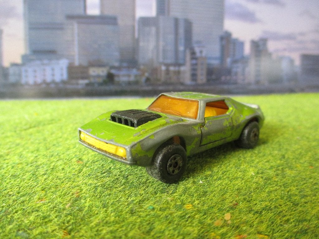1:66 AMX Javelin groenmetallic Lesney Matchbox Superfast #1, Ophalen of Verzenden, Gebruikt, Auto