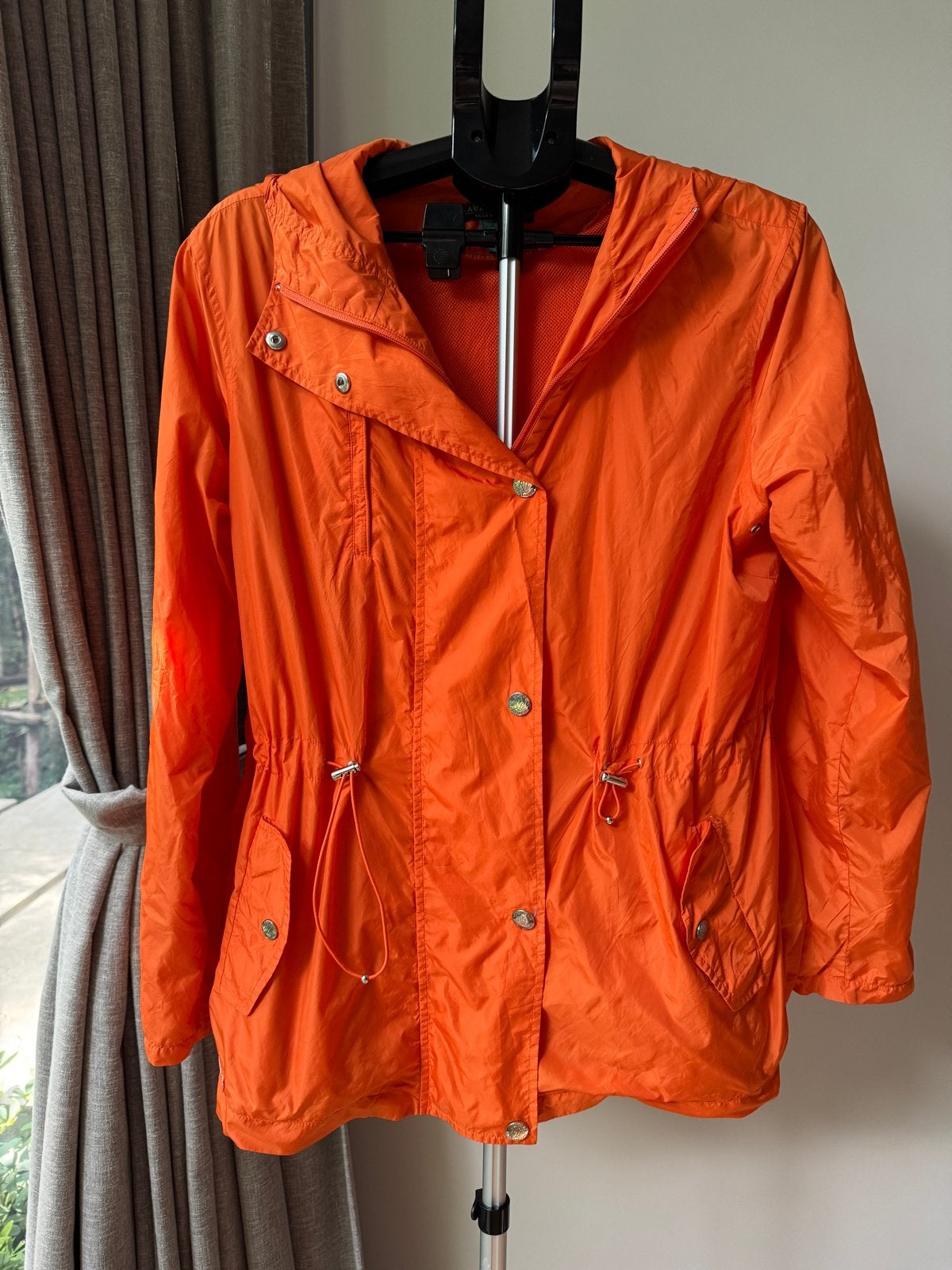 Lauren Ralph Lauren Active Oranje Windjack Regenjas, Kleding | Dames, Ophalen of Verzenden, Zo goed als nieuw, Maat 42/44 (L)