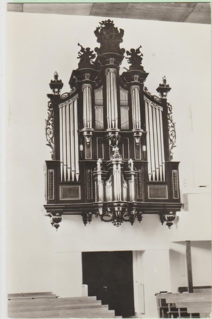 Voorschoten Interieur /orgel Herv. kerk 1965., Verzenden, 1960 tot 1980, Gelopen, Zuid-Holland