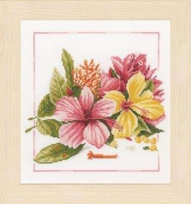 Borduurpakket Amaryllis bouquet Marjolein Bastin pn0157495, ., Nieuw, Ophalen of Verzenden, .