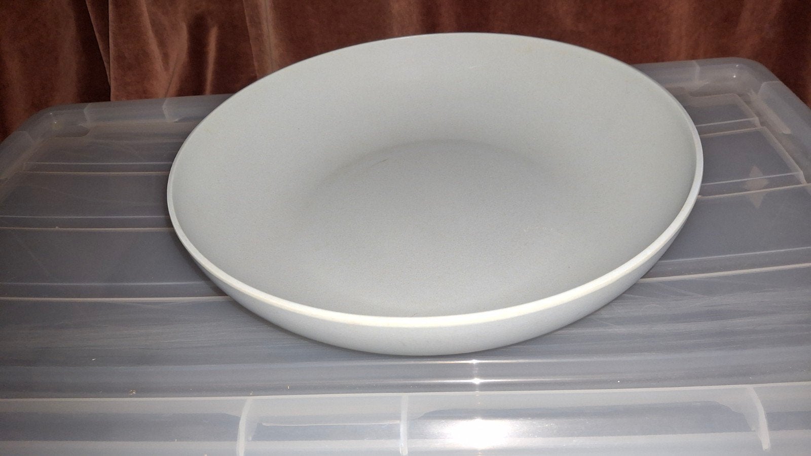 Zuperzozial Fruitschaal Grijsblauw - Ø 32 cm, Ophalen of Verzenden, Zo goed als nieuw, Rond, Schaal