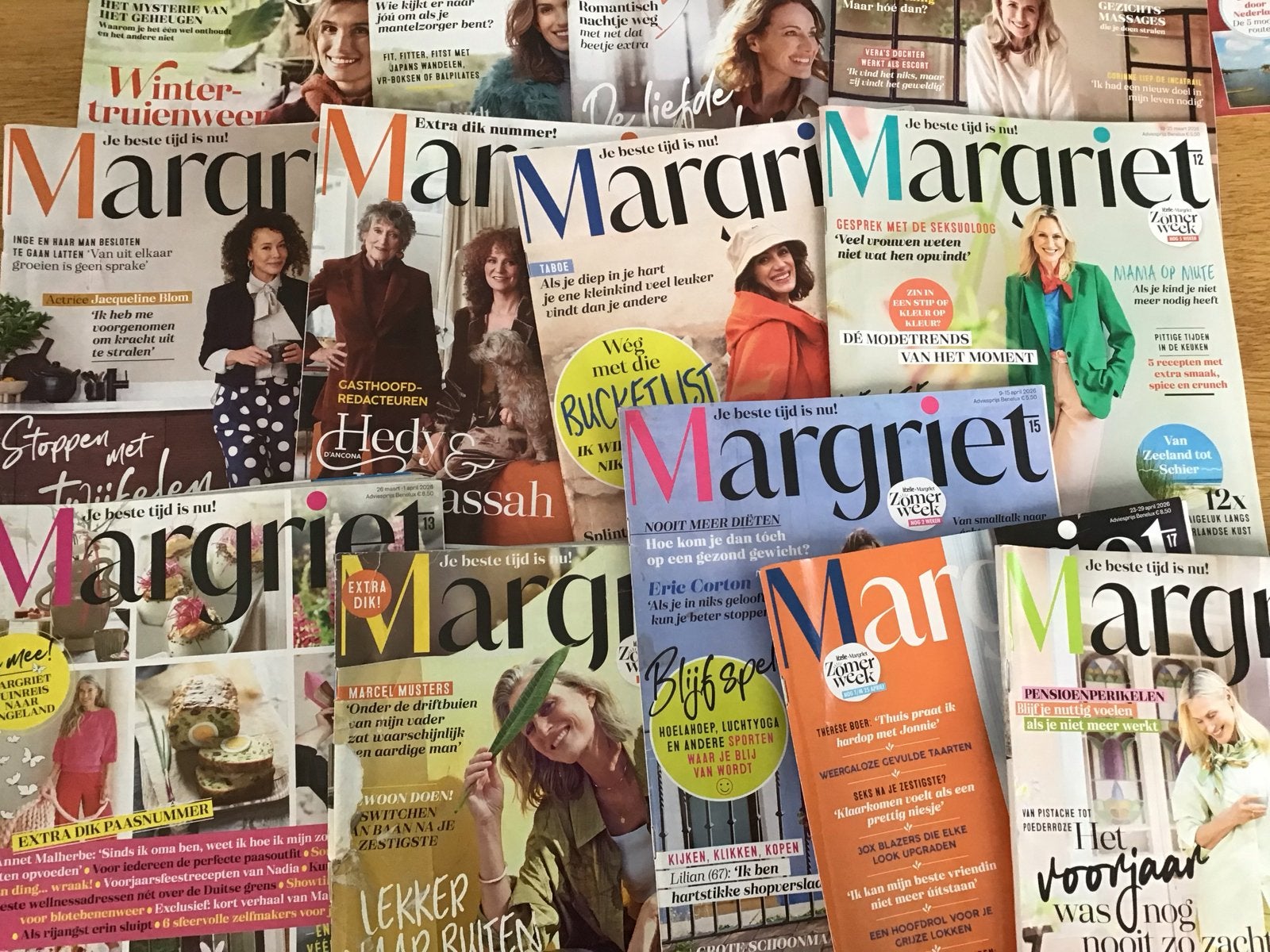 Margriet tijdschriften - 2026 nr.1-18,  nr 16 niet, Ophalen of Verzenden, Gelezen, Damesbladen
