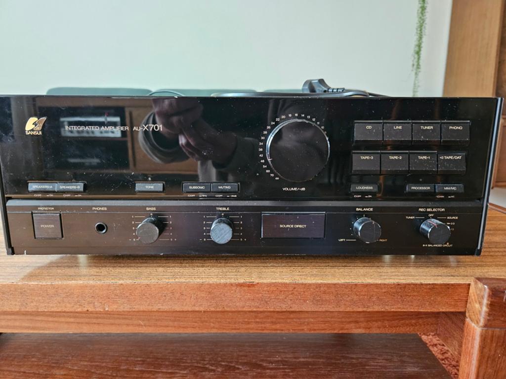 Sansui AU-X701 Geïntegreerde Versterker - Zwart, Overige merken, Gebruikt, Ophalen of Verzenden, 120 watt of meer