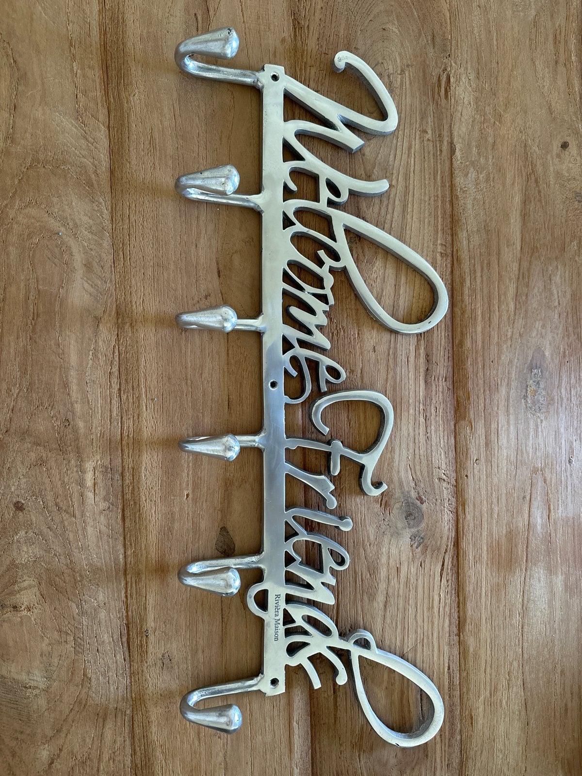 Riviera Maison kapstok "Welcome Friends", Huis en Inrichting, Woonaccessoires | Kapstokken, Gebruikt, Minder dan 100 cm, Metaal
