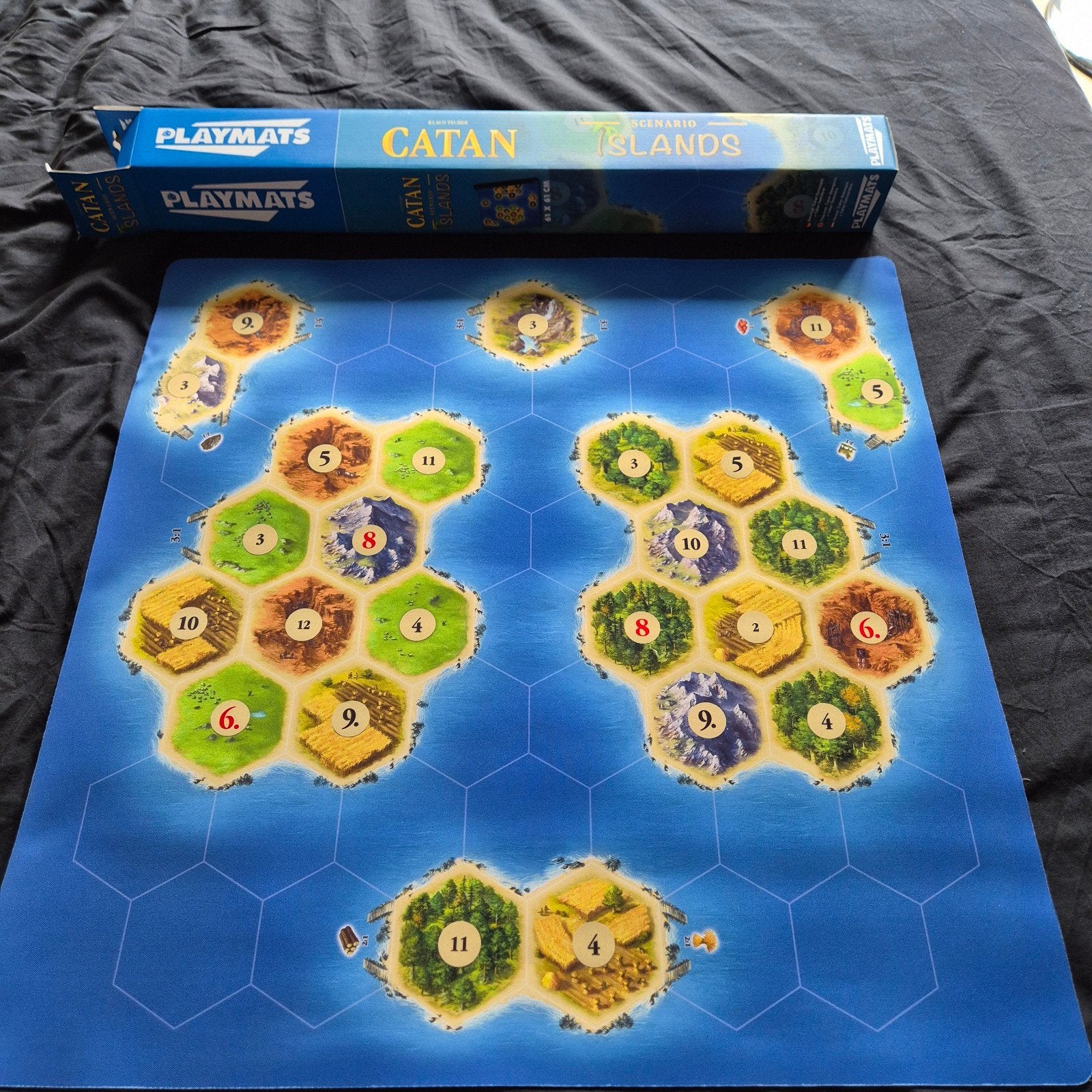 Catan Playmats scenario Islands, Drie of vier spelers, Ophalen of Verzenden, Zo goed als nieuw, 999 Games