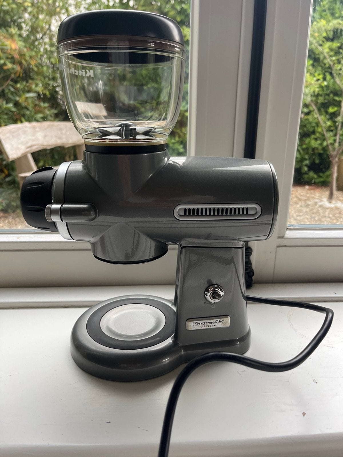 KitchenAid Artisan Koffiemolen - Grijs, Ophalen, Overige modellen, 10 kopjes of meer, Koffiebonen