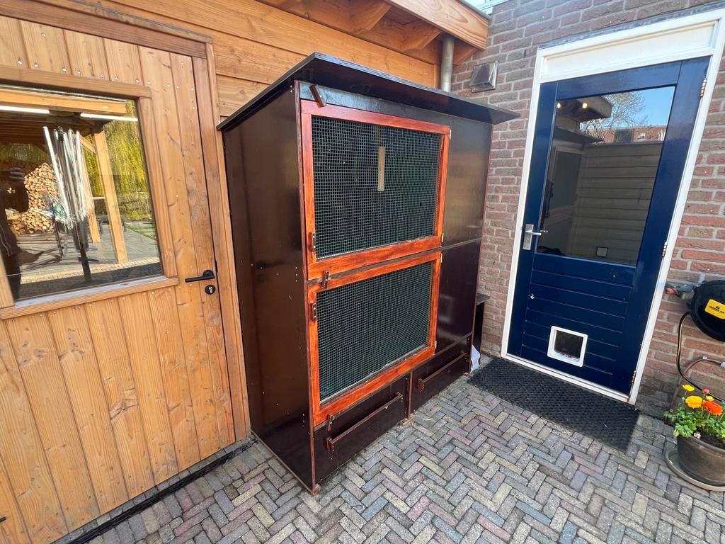Konijnenhok met trappenhuis, Ophalen, 110 cm of meer, Zo goed als nieuw, Hamster