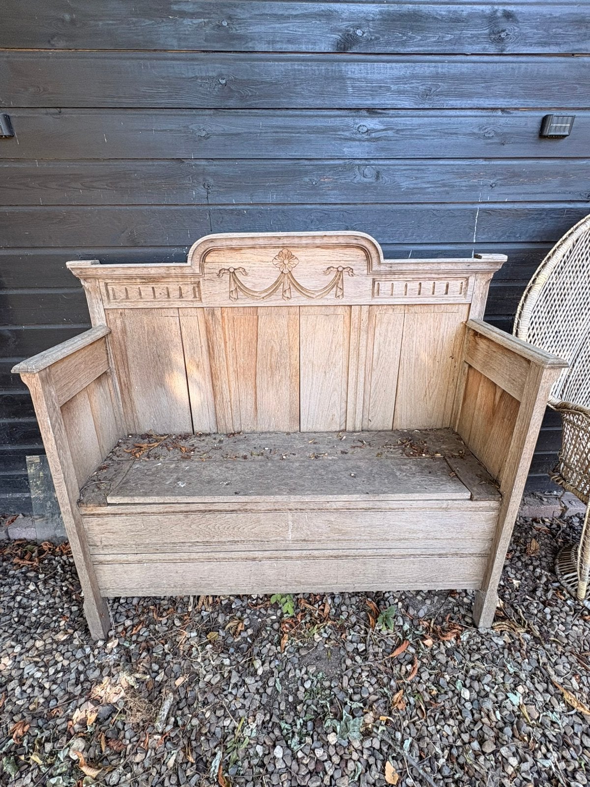 Bankje met klep, Tuin en Terras, Ophalen, Gebruikt, Hout