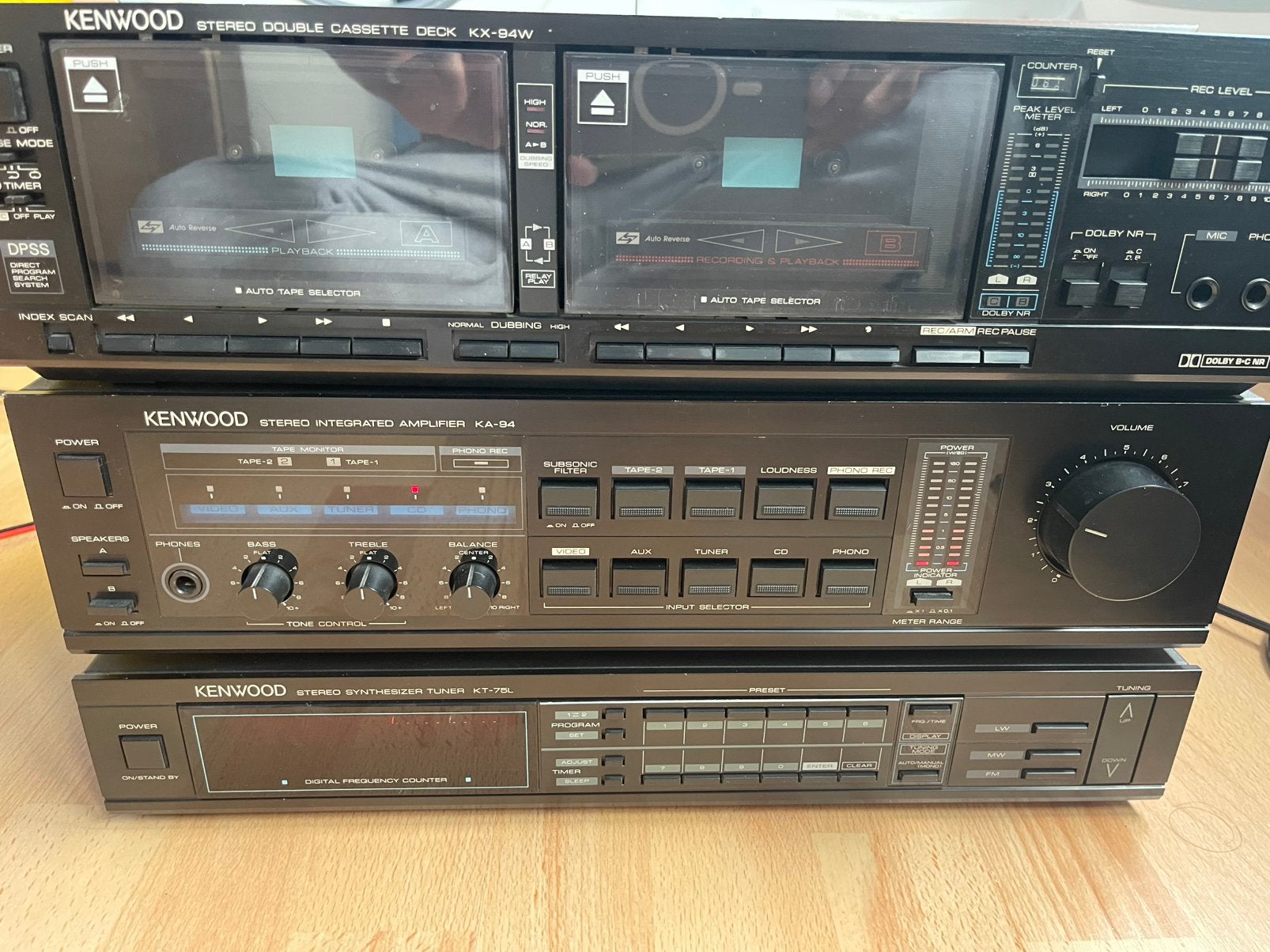 Kenwood KA-94 Stereo  +Kenwood KX-94 + Kenwood KT 75L, Audio, Tv en Foto, Ophalen, Zo goed als nieuw, Stereo, Overige merken