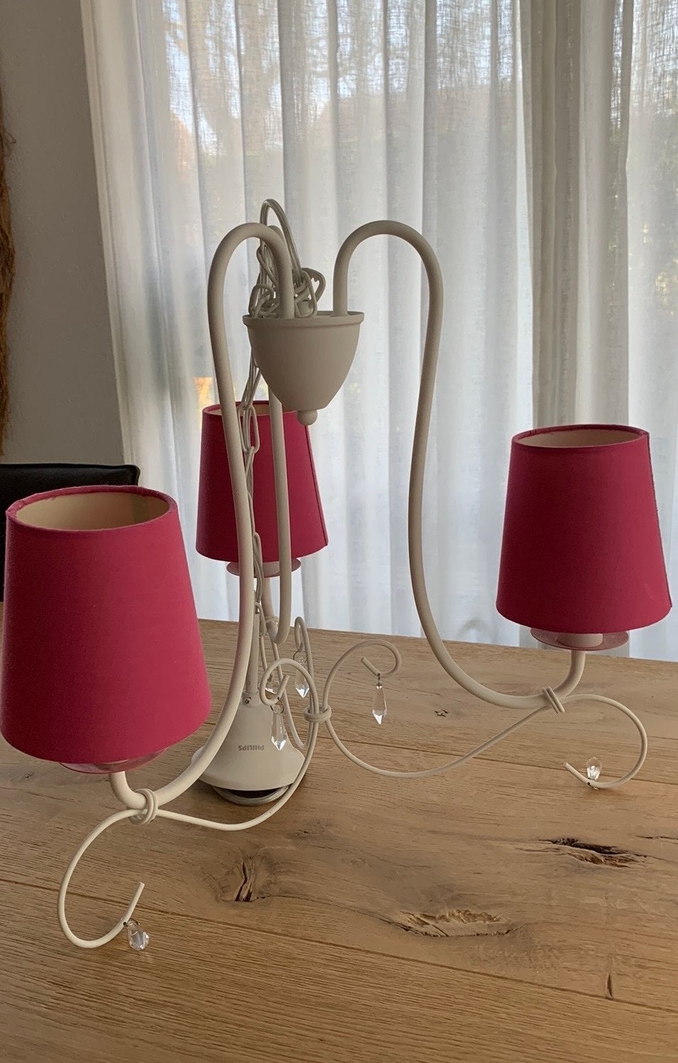 Philips Mykidsroom Princess - Kroonluchter - 3 Lichts - Roze, Ophalen, Zo goed als nieuw, Metaal, E14 (klein)