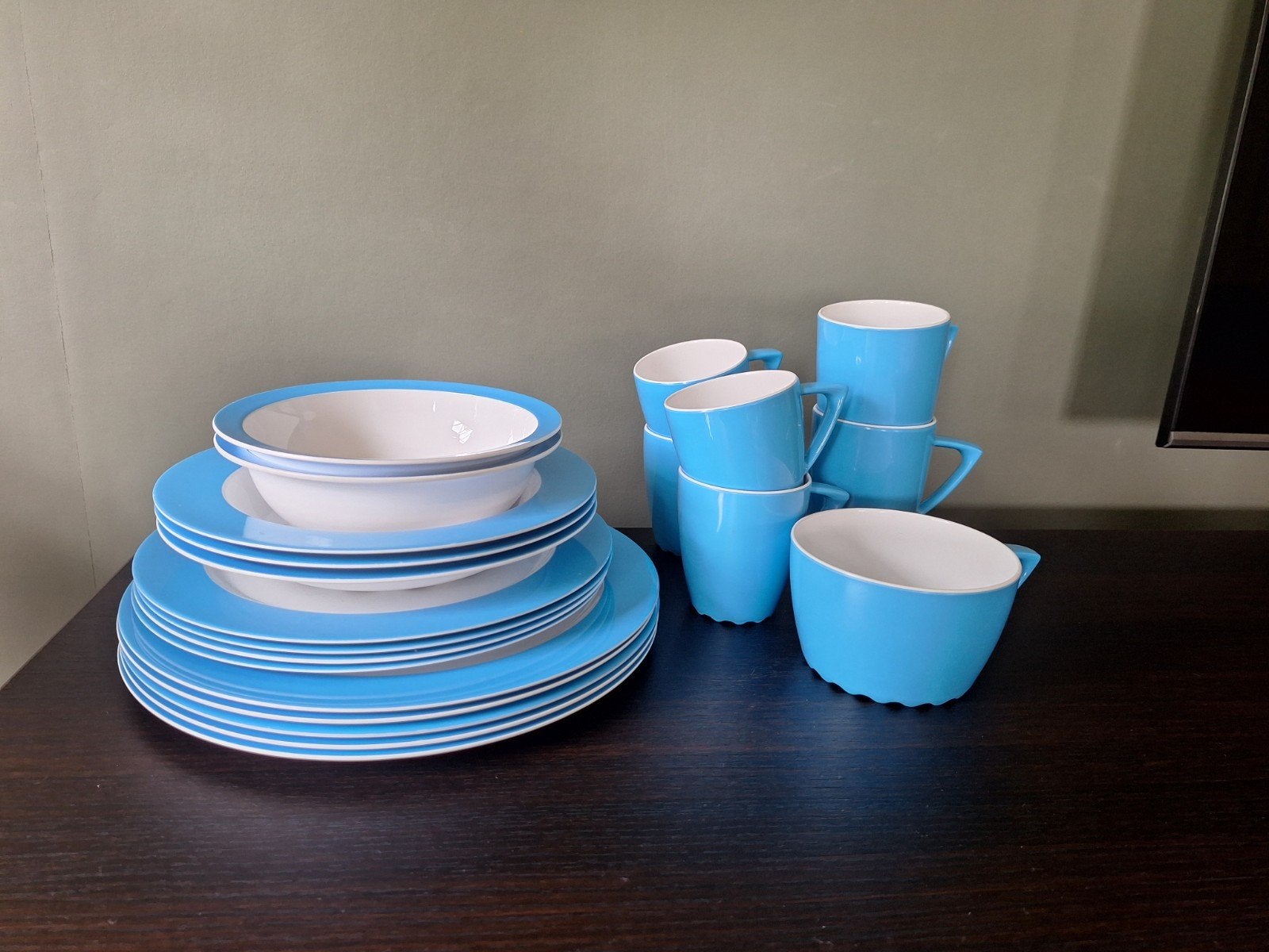 Rösti Mepal campingservies blauw, Ophalen of Verzenden, Zo goed als nieuw