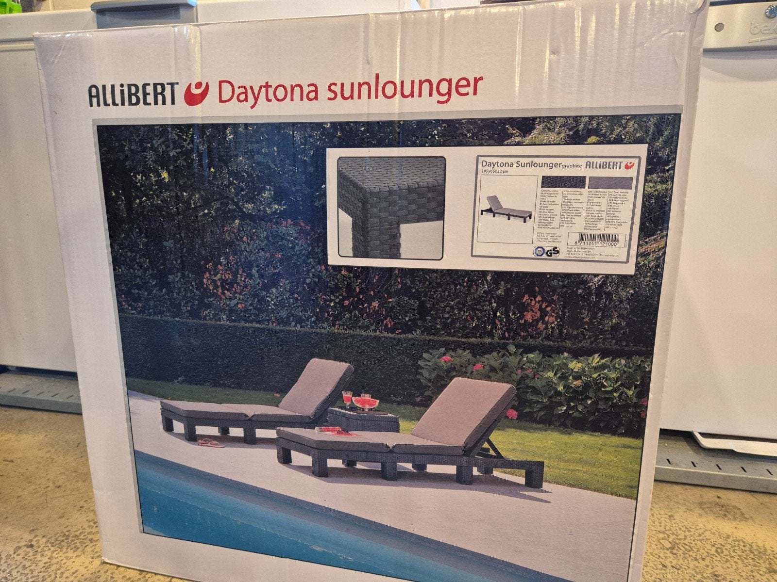 1 Allibert Daytona Sunlounger, Ophalen, Zo goed als nieuw, Kunststof