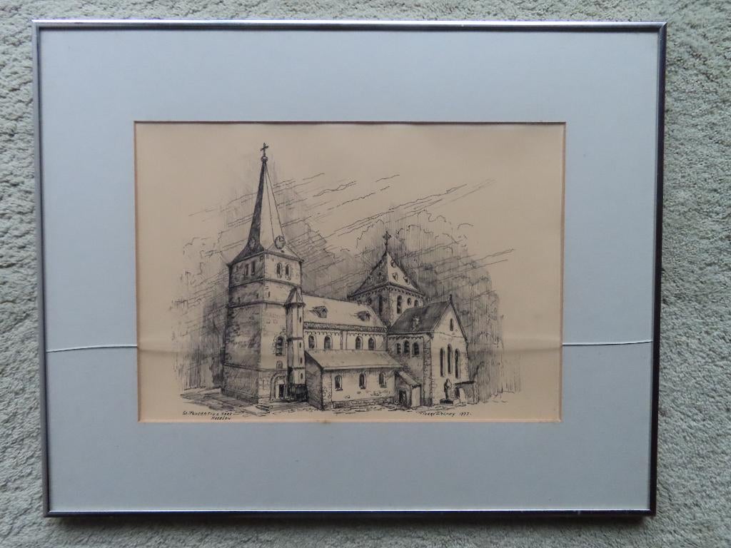 Prent, 1960 tot 1980, Gebruikt, Ophalen of Verzenden, Gebouw