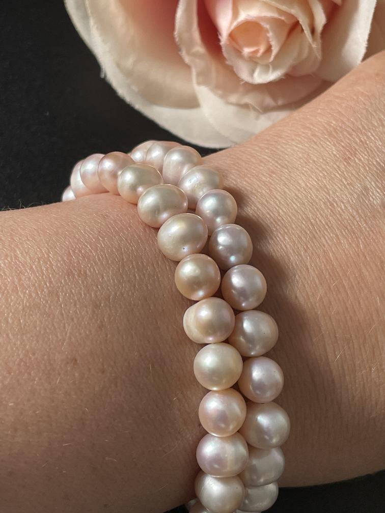 Parelcollier met 14 karaat gouden slot, Ophalen of Verzenden, Zo goed als nieuw, Nvt, Nvt