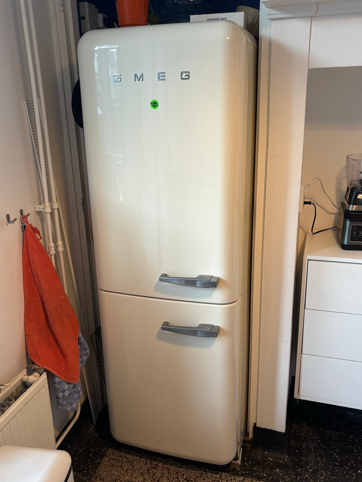 Smeg FAB32 koelvriescombinatie, crème, Witgoed en Apparatuur, Koelkasten en IJskasten, Ophalen, Gebruikt, 200 liter of meer, 60 cm of meer